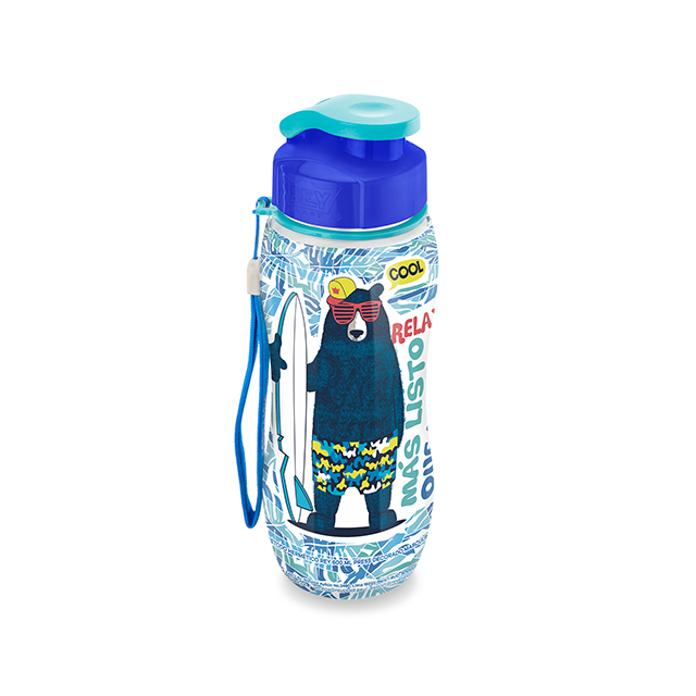 BOTELLA PLAS BEBETODO HERMETICO REY 600 ML PRESS DECO MASC REYPLAST ...